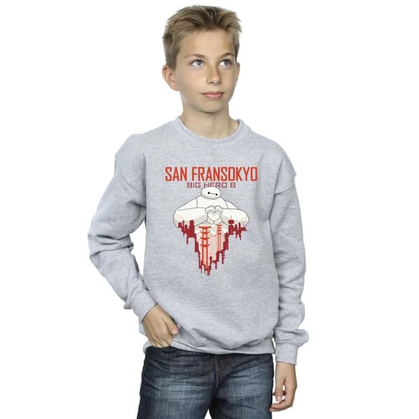 Disney Boys Big Hero 6 Baymax San Fransokyo Heart Sweatshirt