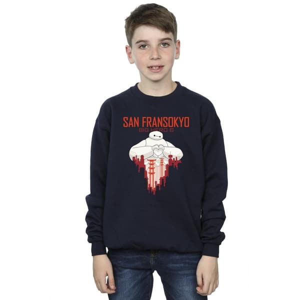 Disney Boys Big Hero 6 Baymax San Fransokyo Heart Sweatshirt