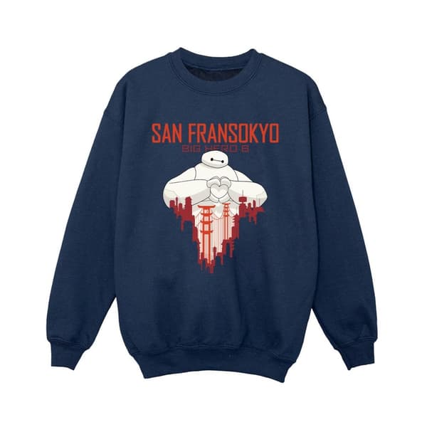 Disney Boys Big Hero 6 Baymax San Fransokyo Heart Sweatshirt