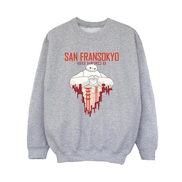 Disney Boys Big Hero 6 Baymax San Fransokyo Heart Sweatshirt