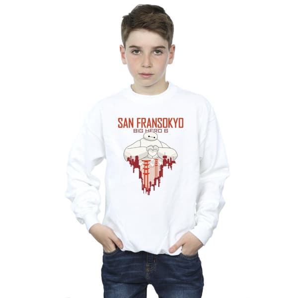 Disney Boys Big Hero 6 Baymax San Fransokyo Heart Sweatshirt