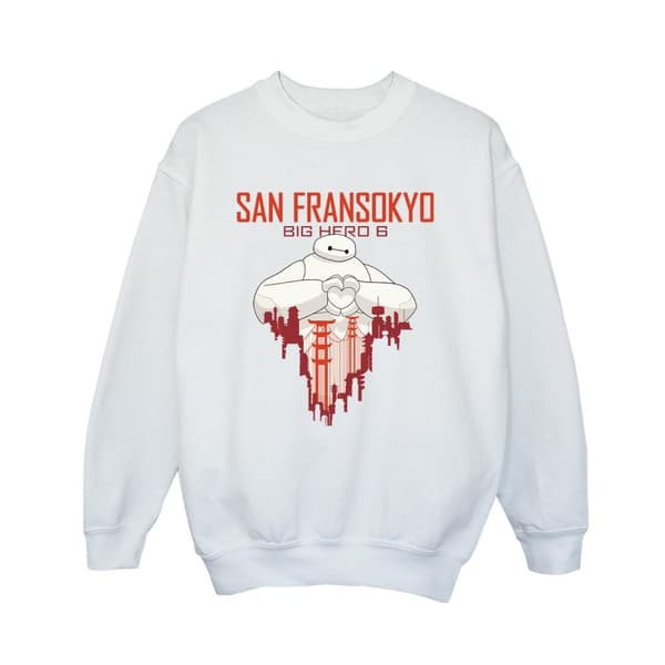 Disney Boys Big Hero 6 Baymax San Fransokyo Heart Sweatshirt