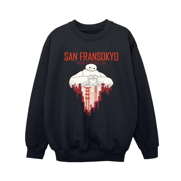 Disney Boys Big Hero 6 Baymax San Fransokyo Heart Sweatshirt