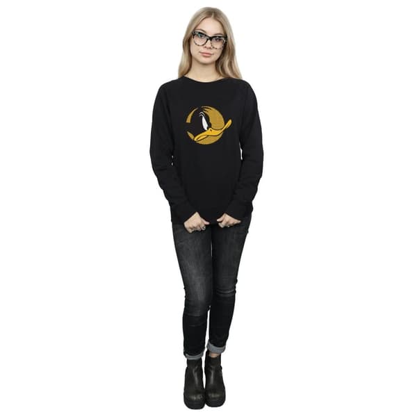 Looney Tunes Dam/Tjej Daffy Duck Prickig Profil Sweatshirt