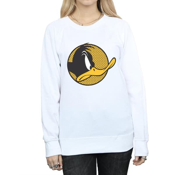 Looney Tunes Womens/Ladies Daffy Duck Dotted Profile Sweatshirt
