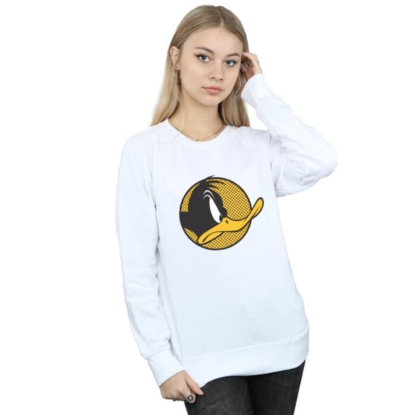 Looney Tunes Womens/Ladies Daffy Duck Dotted Profile Sweatshirt