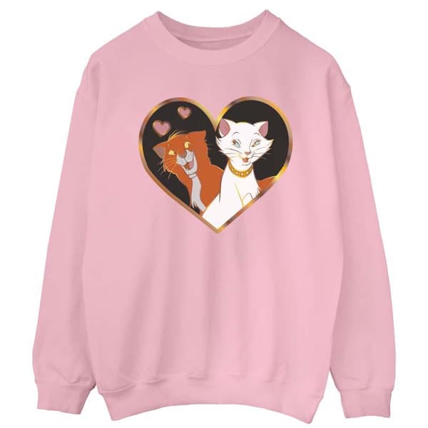 Disney Womens/Ladies The Aristocats Heart Sweatshirt