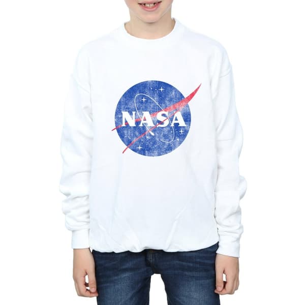 NASA Boys Classic Insignia Logo Distressed Sweatshirt