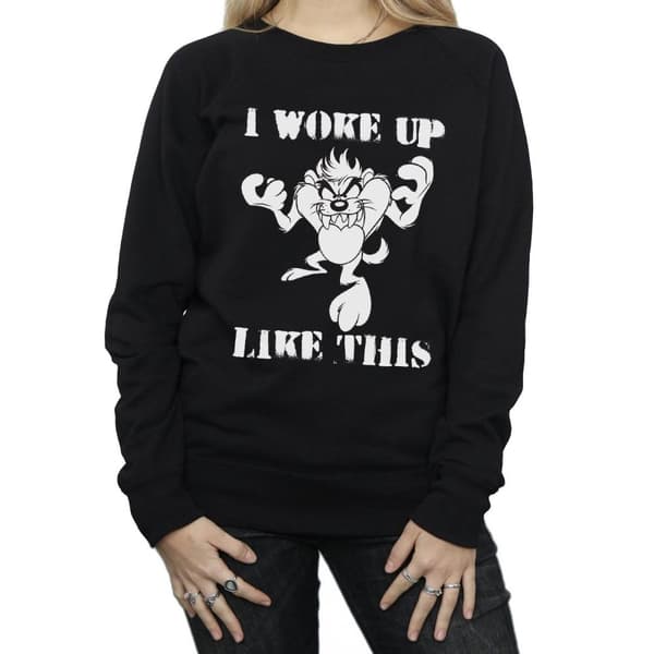 Looney Tunes Dam/kvinnor Taz I Woke Up Like This - Sweatshirt