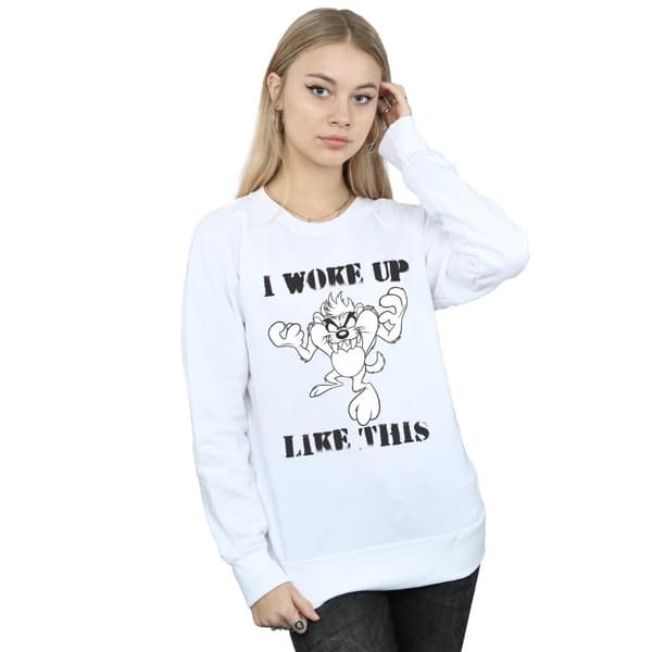 Looney Tunes Dam/kvinnor Taz I Woke Up Like This - Sweatshirt