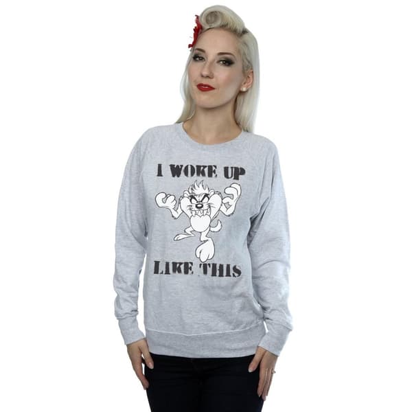 Looney Tunes Dam/kvinnor Taz I Woke Up Like This - Sweatshirt