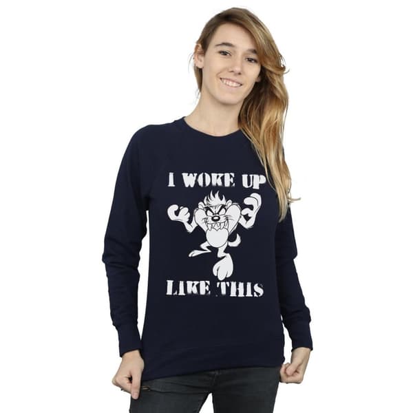 Looney Tunes Dam/kvinnor Taz I Woke Up Like This - Sweatshirt