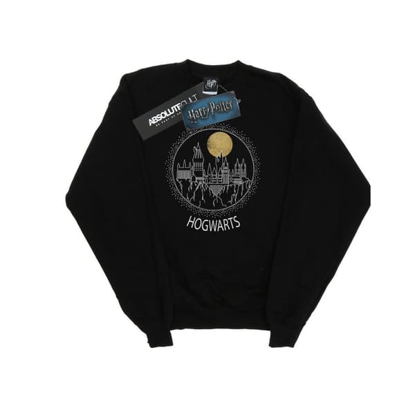 Harry Potter Sweatshirt med Hogwarts-cirkel för kvinnor/damer Black XL