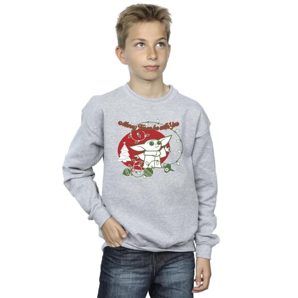 Star Wars The Mandalorian Boys Baby Yoda Force Be With You Sweatshirt
