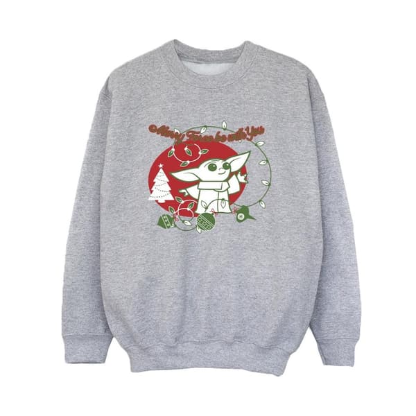 Star Wars The Mandalorian Boys Baby Yoda Force Be With You Sweatshirt