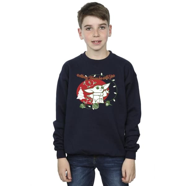 Star Wars The Mandalorian Boys Baby Yoda Force Be With You Sweatshirt