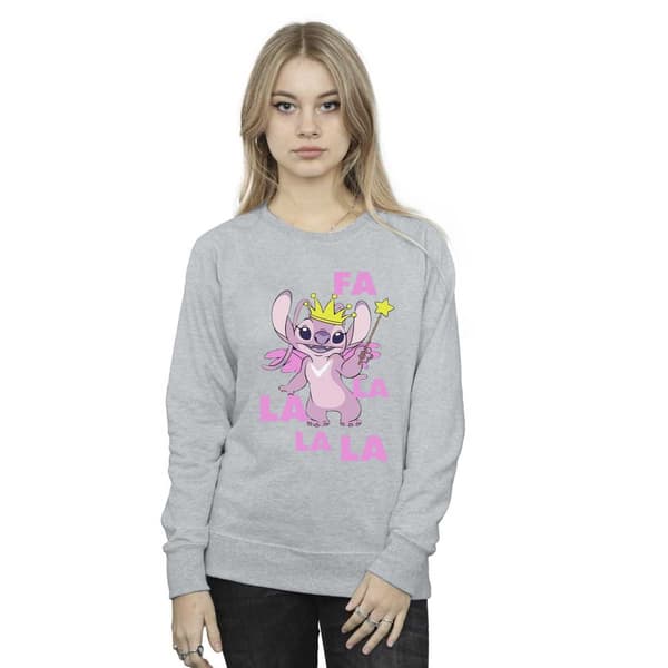 Disney Dam/Tjej Lilo & Stitch Angel Fa La La Sweatshirt