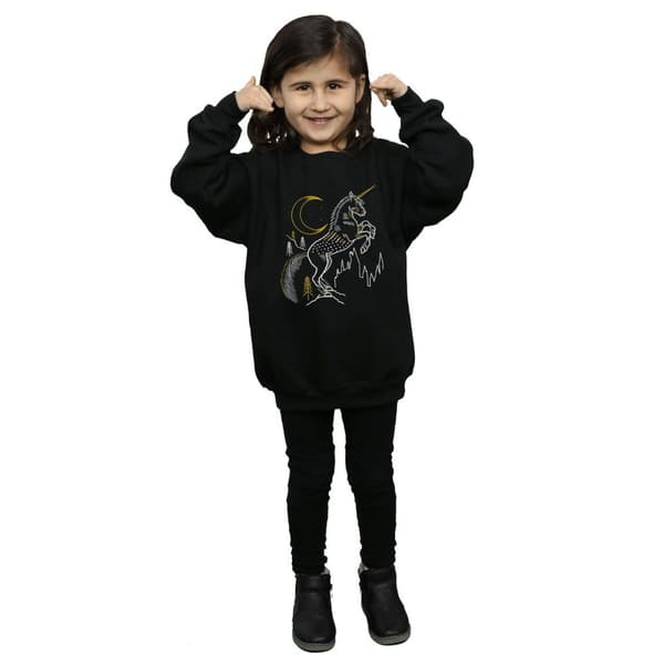Harry Potter Girls Unicorn Line Art Sweatshirt