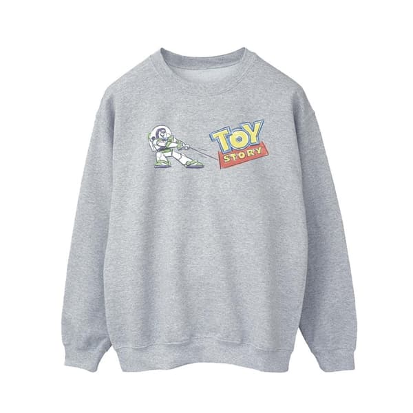 Disney Herr Toy Story Buzz Pulling Logo Sweatshirt Sports Grey S