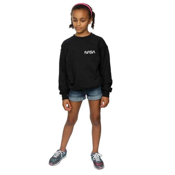 NASA Sweatshirt med modern logotyp och bröst för flickor