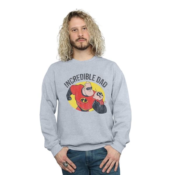 Disney Mens The Incredibles Bob Parr Incredible Dad Sweatshirt