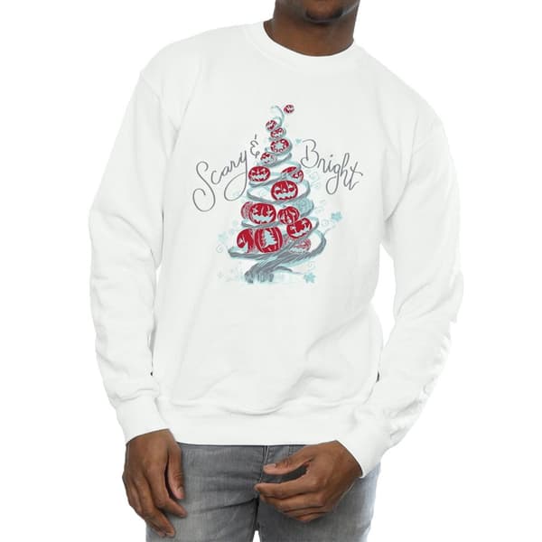 Disney Mens The Nightmare Before Christmas Scary & Bright Sweatshirt