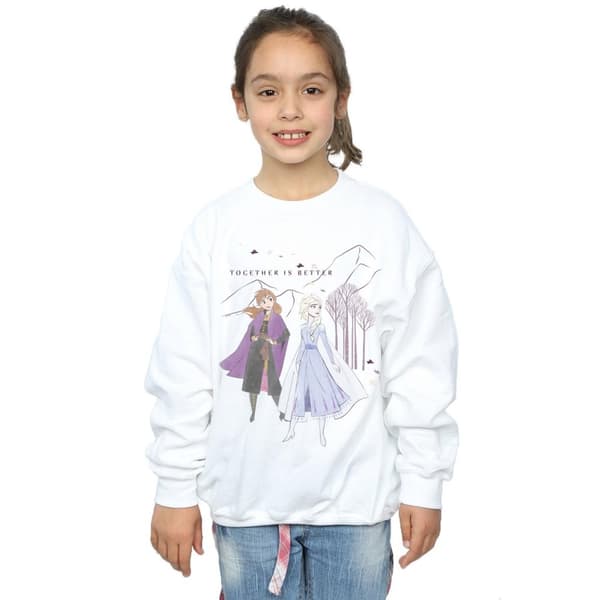 Disney Girls Frozen 2 Elsa Anna Better Together Sweatshirt