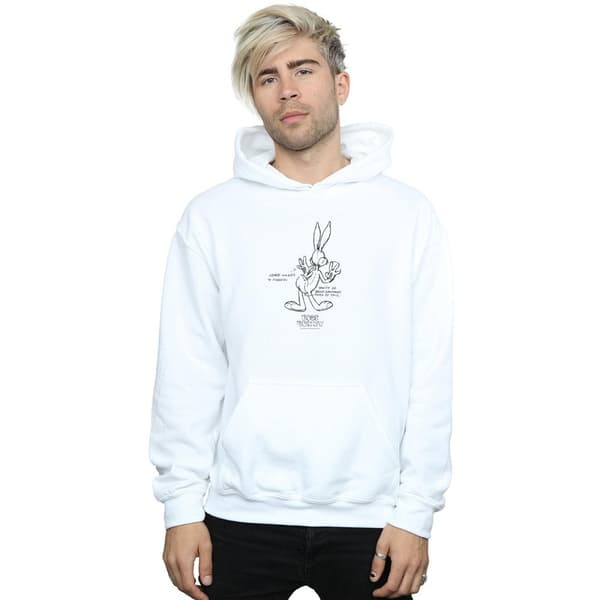 Looney Tunes Mens Bugs Bunny White Belly Hoodie