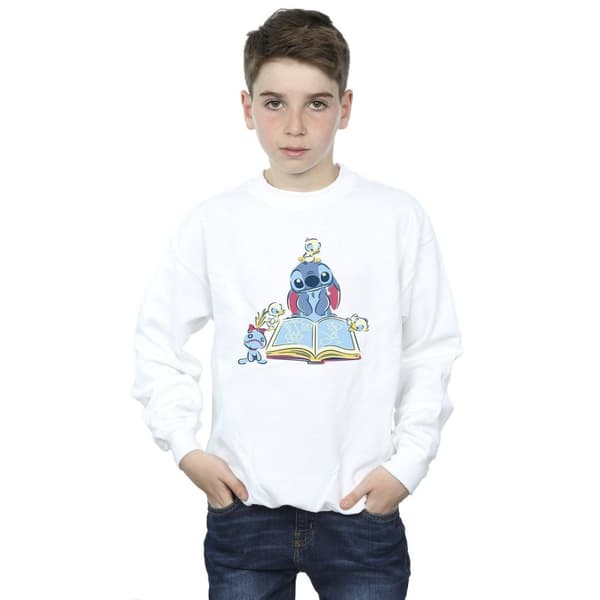 Disney Boys Lilo & Stitch Reading A Book Sweatshirt