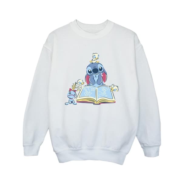 Disney Boys Lilo & Stitch Reading A Book Sweatshirt