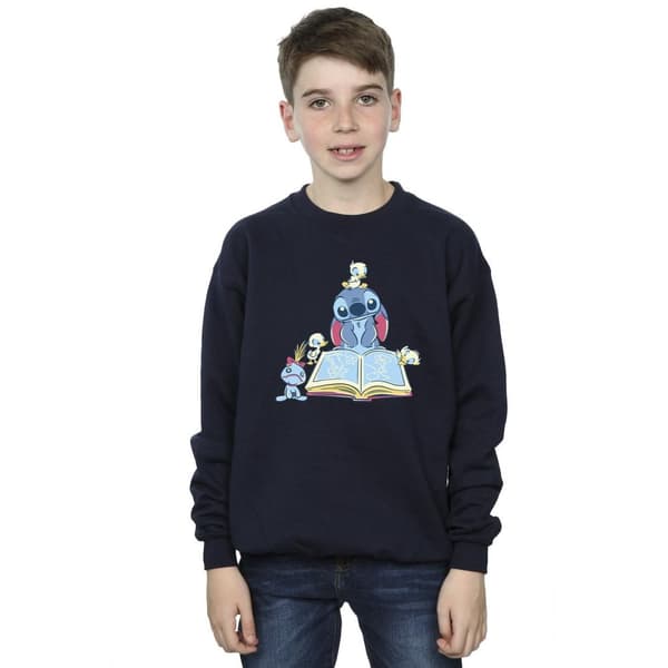 Disney Boys Lilo & Stitch Reading A Book Sweatshirt
