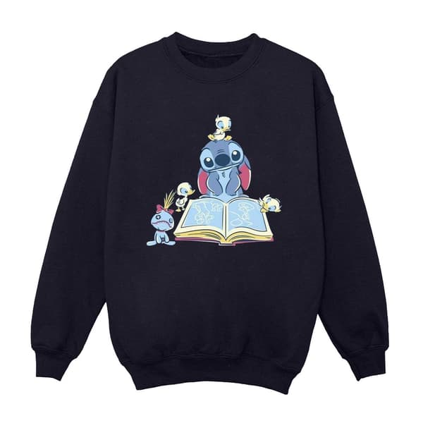 Disney Boys Lilo & Stitch Reading A Book Sweatshirt