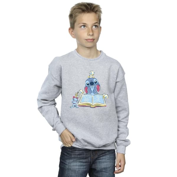 Disney Boys Lilo & Stitch Reading A Book Sweatshirt