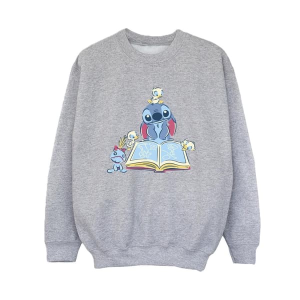 Disney Boys Lilo & Stitch Reading A Book Sweatshirt