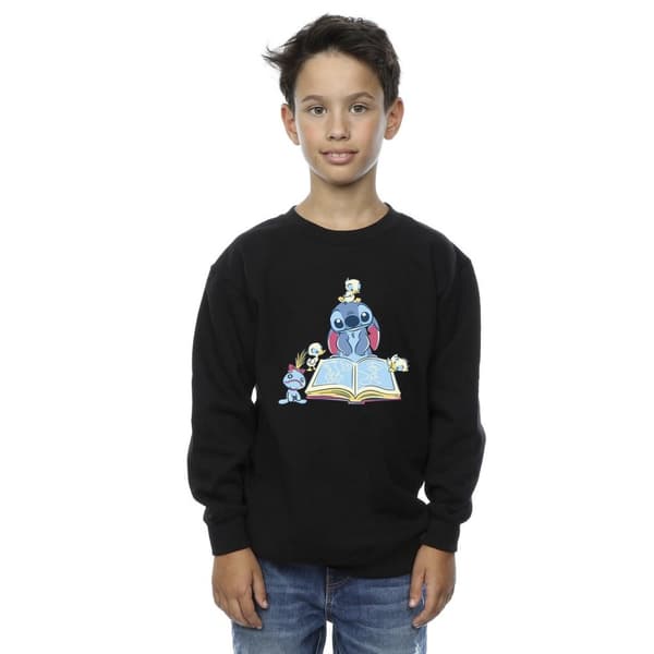 Disney Boys Lilo & Stitch Reading A Book Sweatshirt