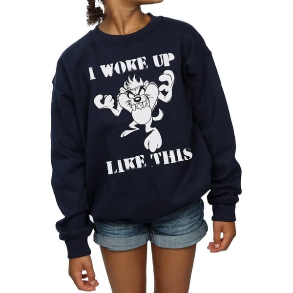 Looney Tunes Girls Taz I Woke Up Like This Sweatshirt