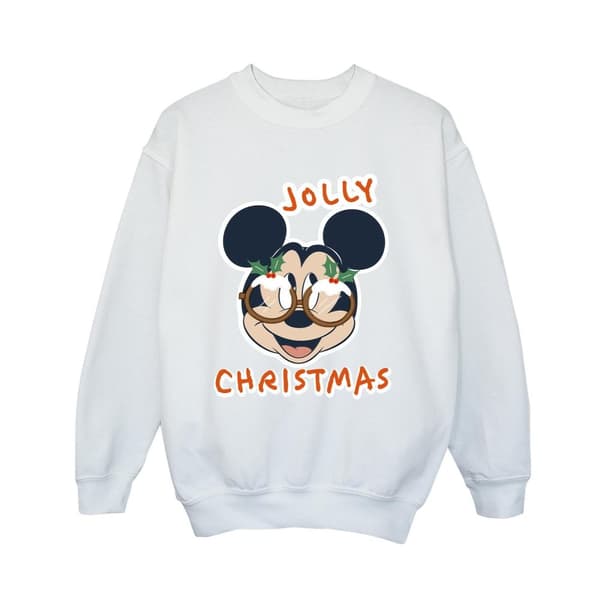 Disney Pojkar Musse Pigg Jolly Christmas Glasögon Sweatshirt