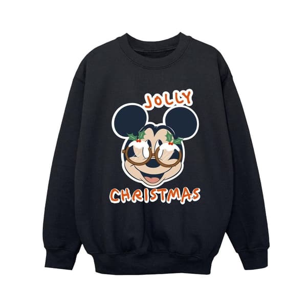 Disney Pojkar Musse Pigg Jolly Christmas Glasögon Sweatshirt