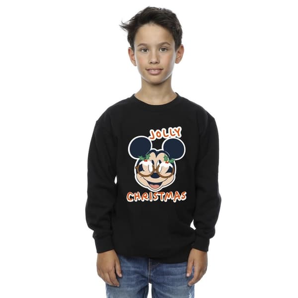 Disney Pojkar Musse Pigg Jolly Christmas Glasögon Sweatshirt