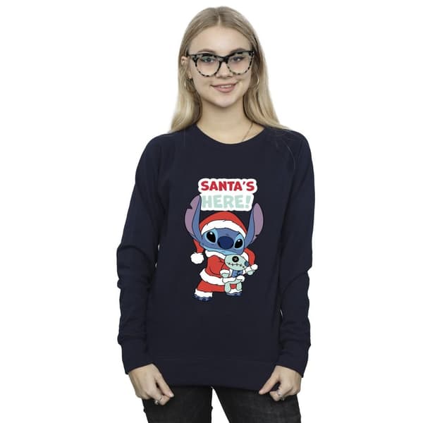 Disney Dam/Tjej Lilo & Stitch Santa´s Here Sweatshirt