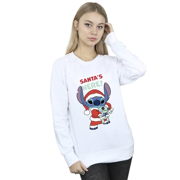 Disney Dam/Tjej Lilo & Stitch Santa´s Here Sweatshirt