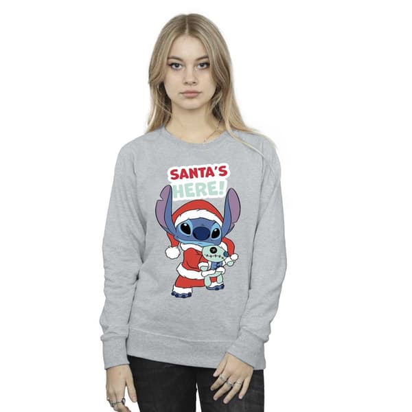 Disney Dam/Tjej Lilo & Stitch Santa´s Here Sweatshirt