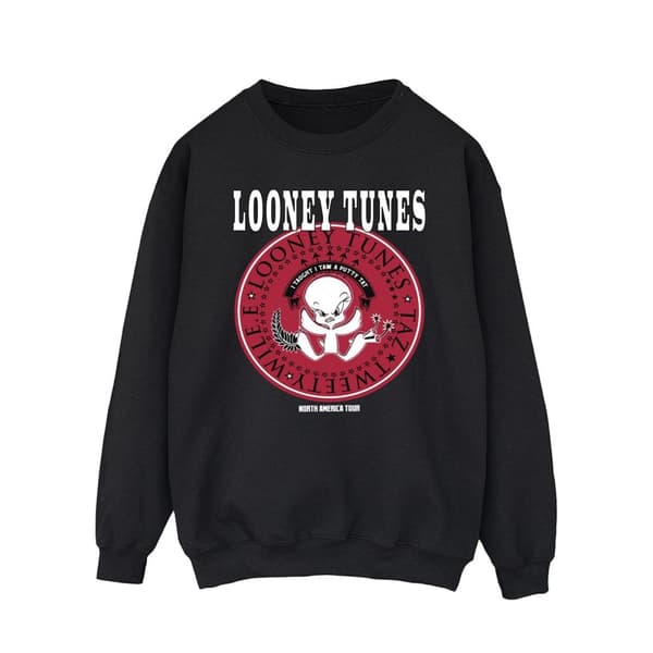 Looney Tunes Mens Tweety Rock Disk Sweatshirt