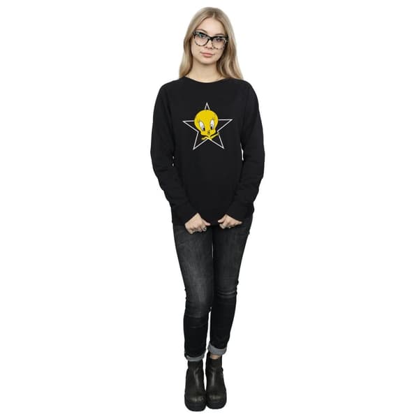 Looney Tunes Sweatshirt med stjärnor från Tweety Pie - dam/dam