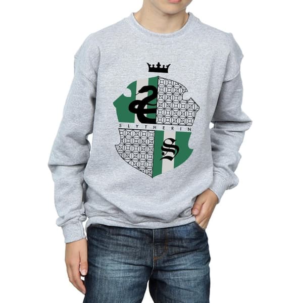 Harry Potter Sweatshirt med Slytherin-sköld för pojkar