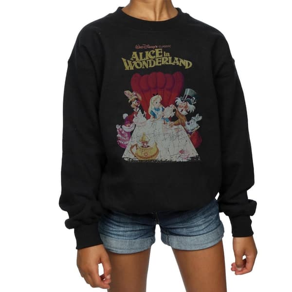 Disney Sweatshirt med retroaffisch från Alice i underlandet