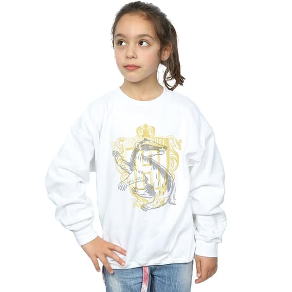 Harry Potter Girls Hufflepuff Badger Crest Sweatshirt