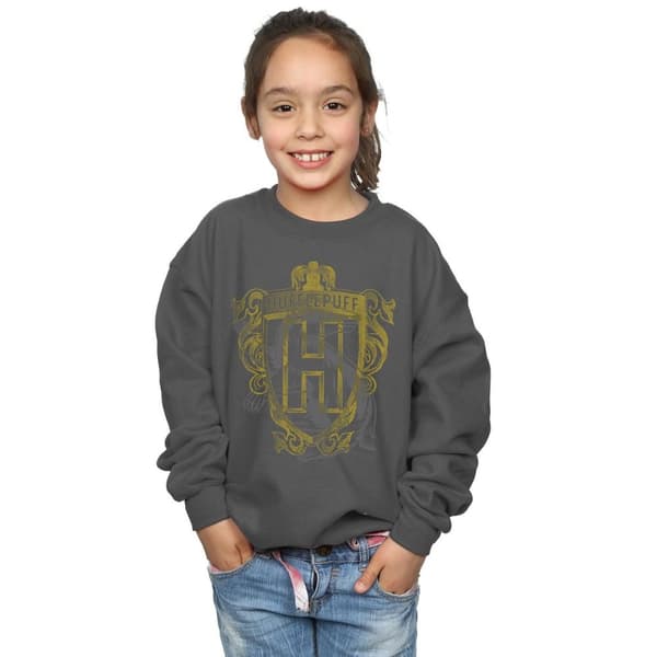 Harry Potter Girls Hufflepuff Badger Crest Sweatshirt