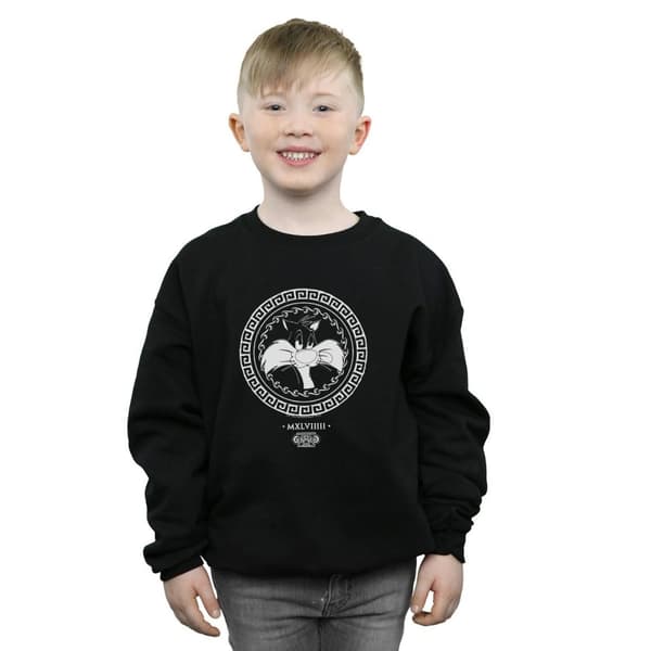 Looney Tunes Boys Sylvester Greek Circle Sweatshirt