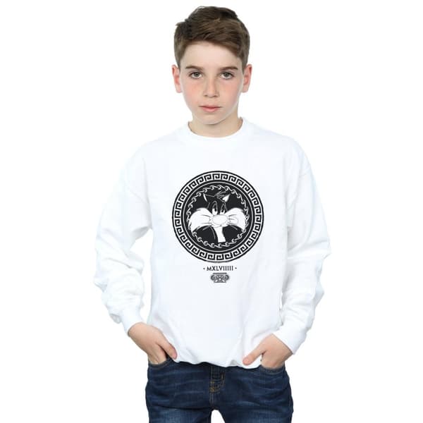 Looney Tunes Boys Sylvester Greek Circle Sweatshirt